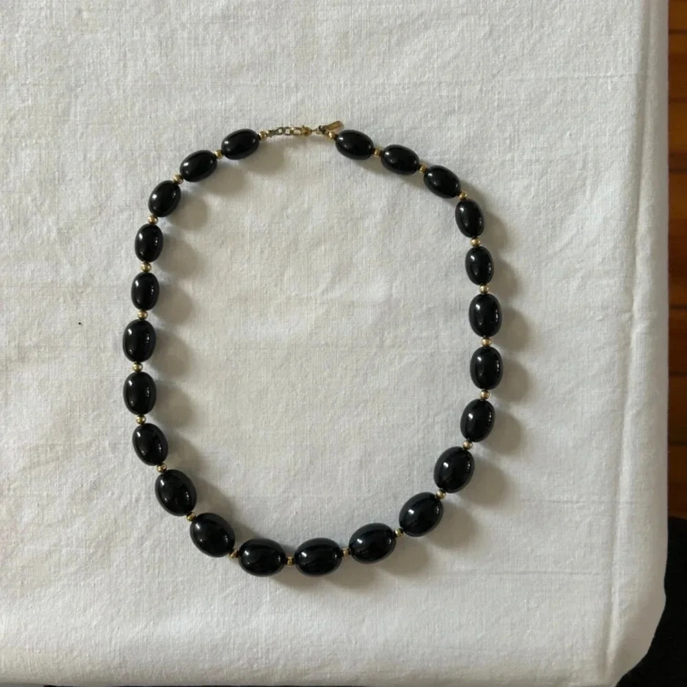 Erica Lyons Black and White Costume Jewelry w/ Black and White Bead Strands - Picture 4 of 6